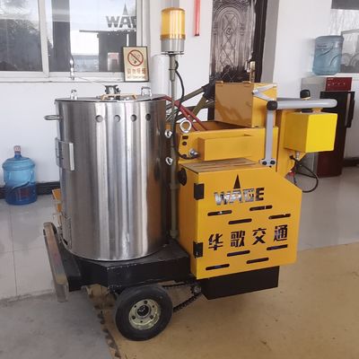Máquina de marcado de líneas de carretera termoplástica con accionamiento a batería para marcado convexo