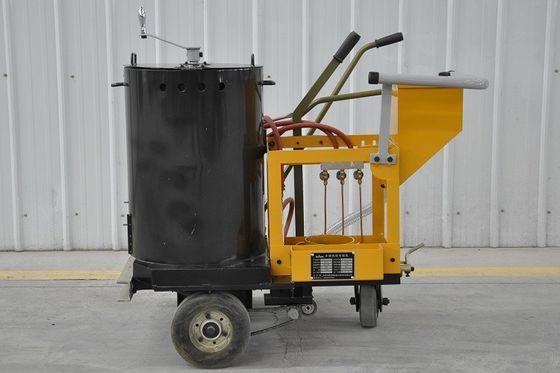 Human Pushing Thermoplastic Road Line Marking Machine 10 To 50cm Width Shoes Choosing with 100L Paint Tank Capacity