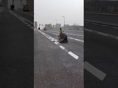Máquina de marcado de carretera de empuje con asiento